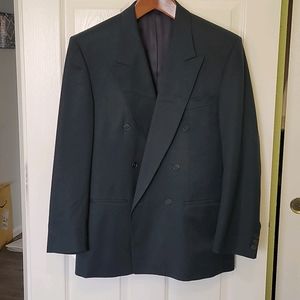 Franco Tassi Hunter Green Double Breast Wool Suit